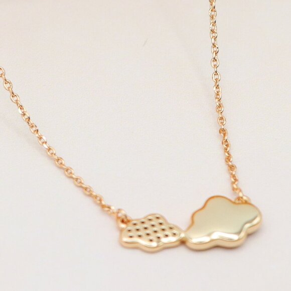 -"Minimalist Rose Gold Cloud Pendant Necklace, Adjustable Chain, XPNL0193 - Picture 1 of 13